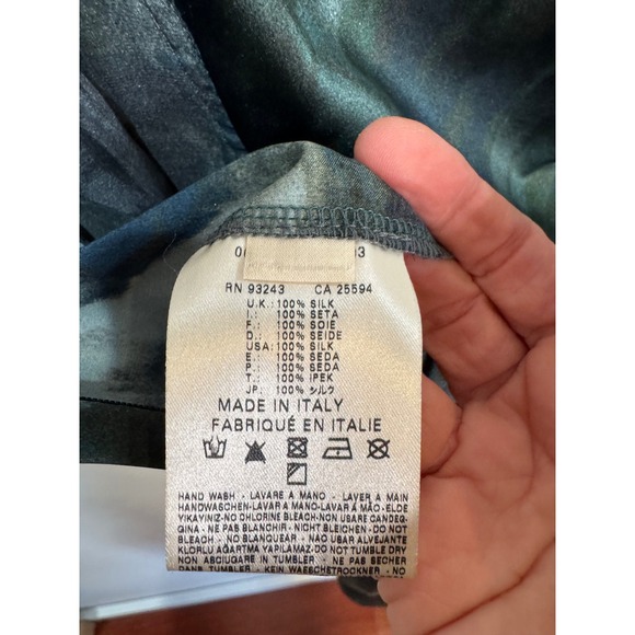 Diesel‎ Black Gold Label Silk Racerback Mini Dress Sz XS Oil Slick Tie Dye - Picture 9 of 9